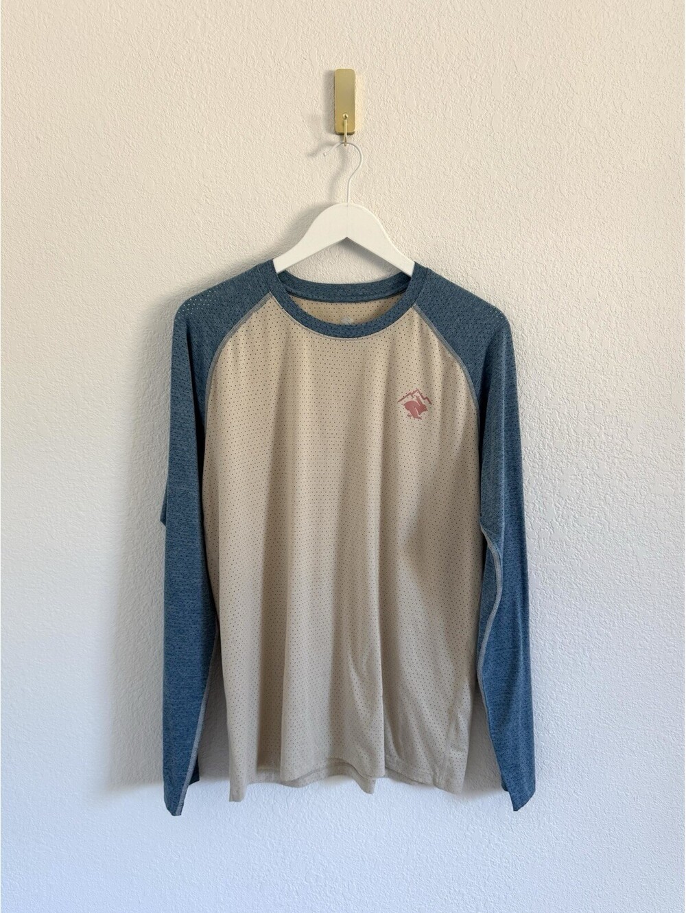 Rabbit Men's EZ Tee Perf Long Sleeve Performance Shirt Neutral Size Large Run